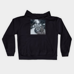 Zen in lotus pose Kids Hoodie